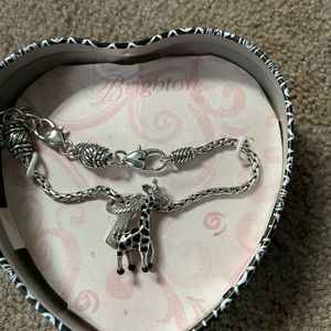 Brighton silver giraffe charm bracelet